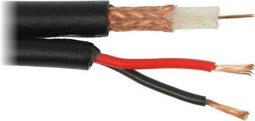 Video-Kombi-Kabel RG 59 + 2x0,75 SW RG 59 + 2x0,75 schwarz 100m 