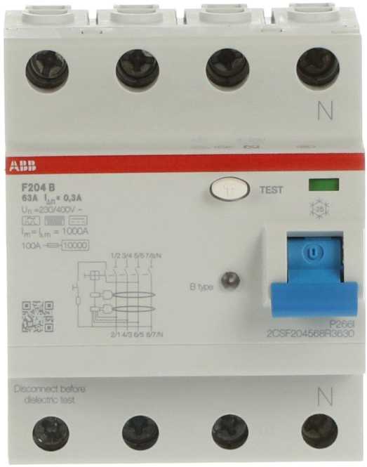 FI-Schutzschalter  63A 4-polig 300mA Typ B 