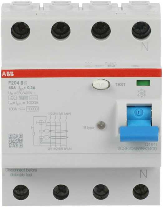 FI-Schutzschalter  40A 4-polig 300mA Typ B selektiv 