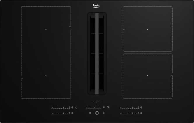 Einbau-Induktionskochfeld autark mit integriertem Dunstabzug HIXI 84700 UF 