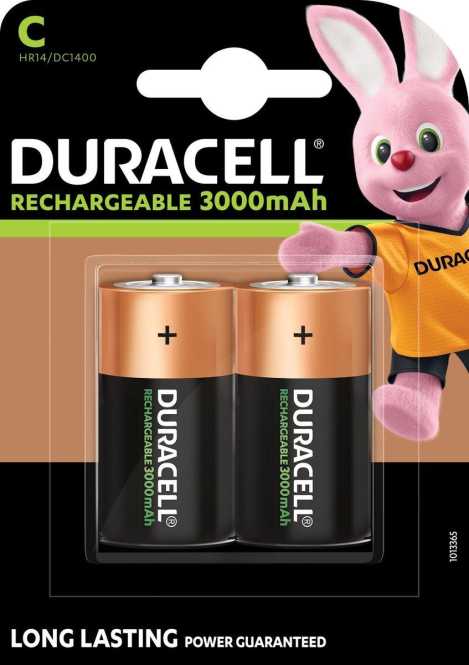 Duracell Rechargeable Alkaline-Batterien C K-Pack 2 Stück 