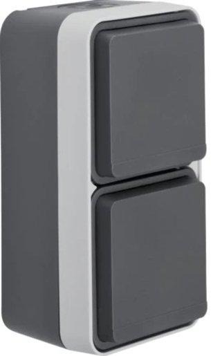 W.1 SSD 2-fach senkreckt mit erhöhten Berührungsschutz grau 