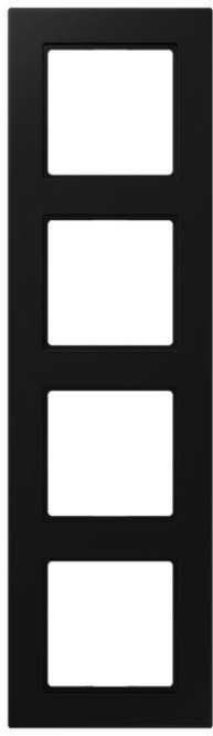 Rahmen 4fach senkrechte und waagerechte Montage A 550 graphitschwarz matt 