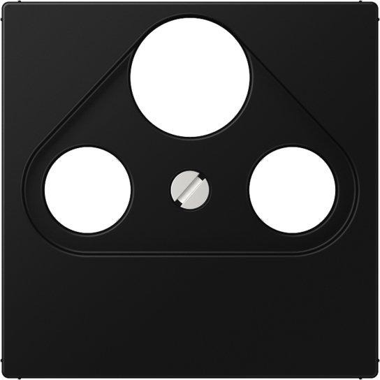 Abdeckung für Universal-Sat/BK-Dosen Serie A graphitschwarz matt 