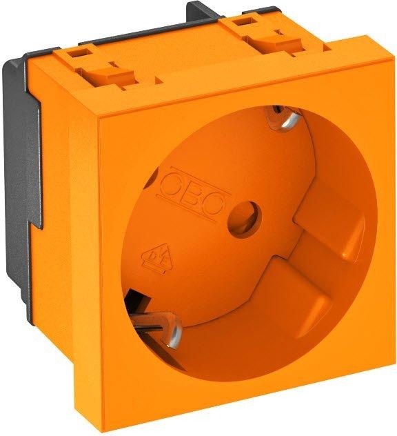 Steckdose 33° 1-fach Schutzkontakt 250V 10/16A reinorange 