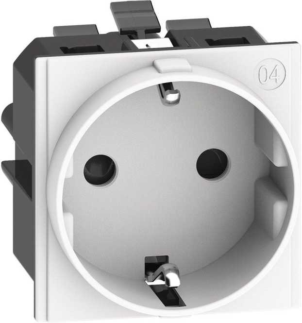 LivingNow Schutzkontaktsteckdose mit schraublosem Anschluss in der Farbe White 