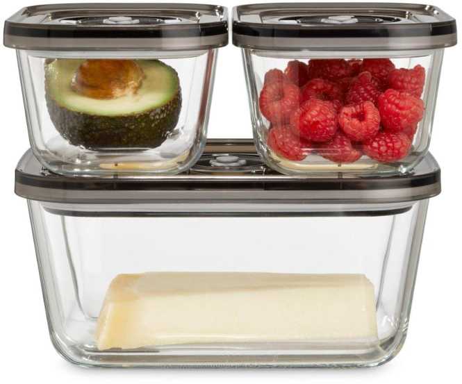 Vakuumbehälter-Set aus Glas mit Kunststoffdeckel VacuBoxx Eco-Set 