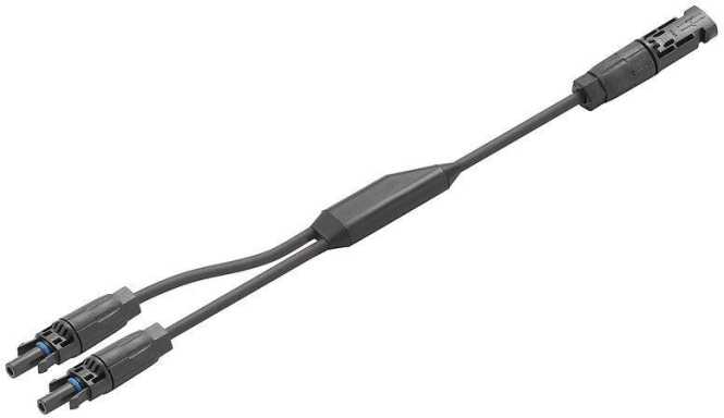 Photovoltaik Y-Anschlusskabel 1x WM4 C-Stecker 2x WM4 C-Buchse 6mm² 1500V 