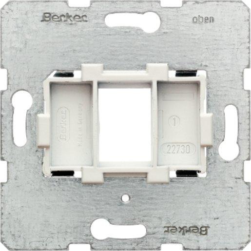 Tragplatte mit weißer Aufnahme 1-fach Modul Einsatz 