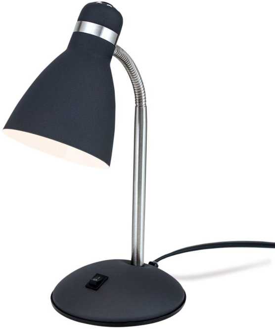 School Tischlampe 4-1187 schwarz 1xE27 max. 40W H33cm mit flexiblem Arm 