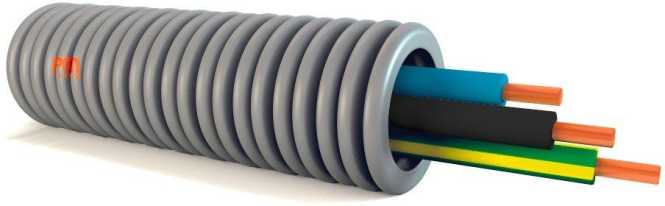Panzerflex vorverdrahtet + H07V-U 3X1,5 BL,SW,GG 100m 