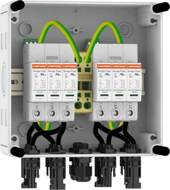 GAK Photovoltaik-Stringbox 2 MPP/1 String 1000VDC Typ 2 mit MC4-Stecker 