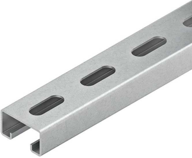 Ankerschiene C-Profil Schlitzweite 18 mm 40x22x2000 mm gelocht 