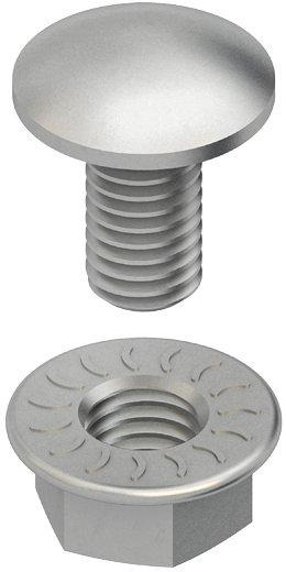 Flachrundkopfschraube M8 ähnl. DIN 603 Länge 16 mm Stahl feuerverzinkt 