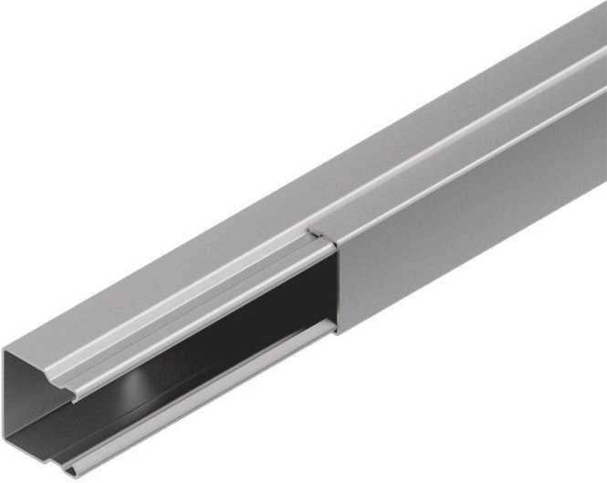 Mini-Leitungsschutzkanal mit Deckel 16x16x2000 mm mit Bodenlochung Stahl 