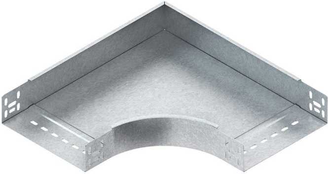 Bogen 90° für KR 60x102 mm mit ungelochten Seitenholmen Stahl feuerverzinkt 