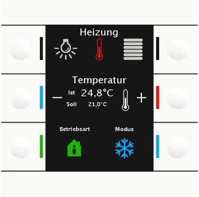 Taster Smart 86 mit Farbdisplay Kunststoff Reinweiß glänzend 