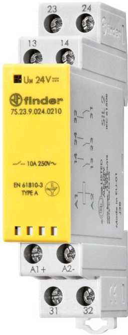 Relaismodul zwangsgeführte Kontakte 2S / 1Ö für 10 A - Anschlussspg. 24 V DC 