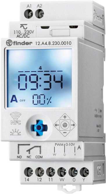 Schaltuhr Reiheneinbau Astro-Programm Joystick-Programmierung NFC-programmierbar 