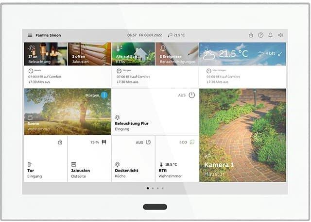 Busch-SmartTouch 10 weiß/Edelstahl 