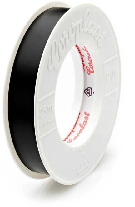 Coroplast PVC 301 Elektroisolierband 0,10mmx15mmx25m schwarz 