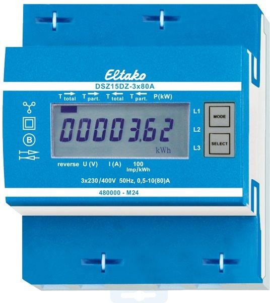 Zweiweg-Drehstromzähler DSZ15DZ-3x80A MID 