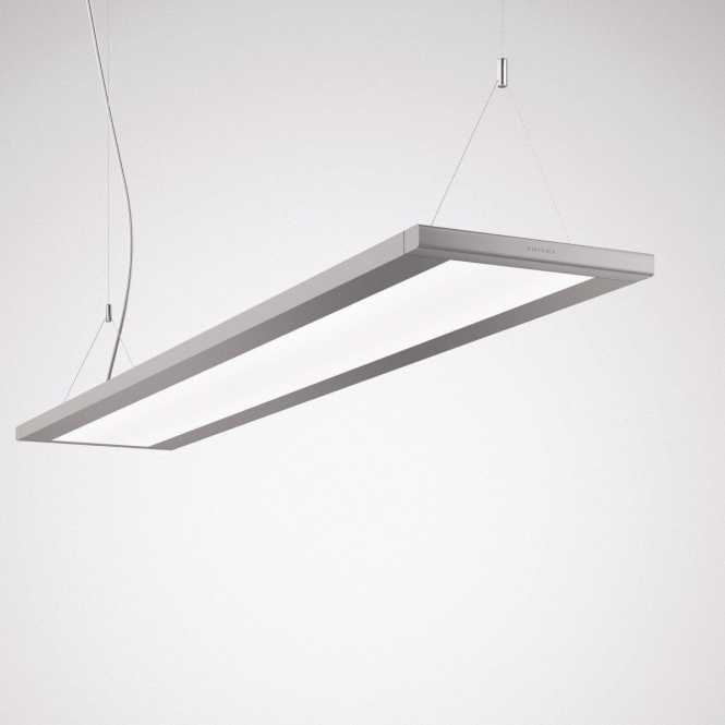 Hängeleuchte Luceo Slim 1544mm 6500lm 840 CDP DALI silber Set mit Kopfstück+Seil 