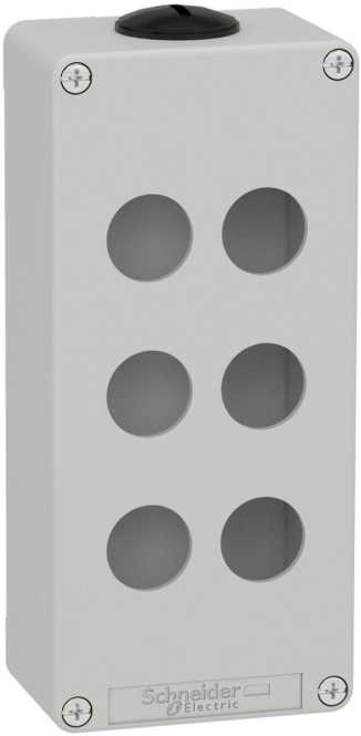 Leergehäuse XAP Metall grau für 6x22mm 80x175x51,5 mm M25 