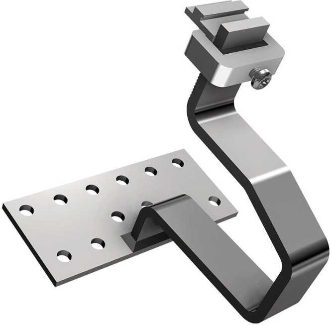 Edelstahl-Dachhaken Höhe 45 mm für hohe Schneelasten 