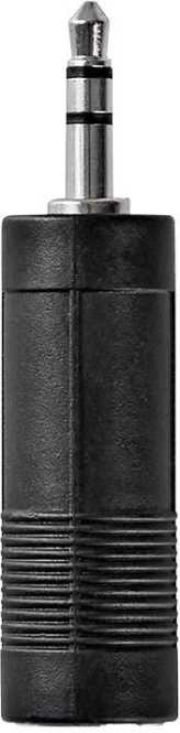 Stereo Audio Adapter 3,5 mm Stecker 6,35 mm Buchse vernickelt schwarz 