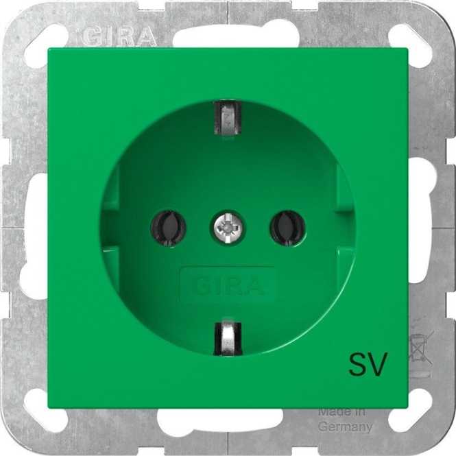 SCHUKO-Steckdose SV System 55 Grün 