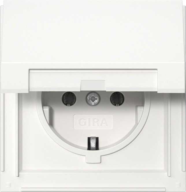 SCHUKO-Steckdose Klappdeckel Gira TX_44 Reinweiß 