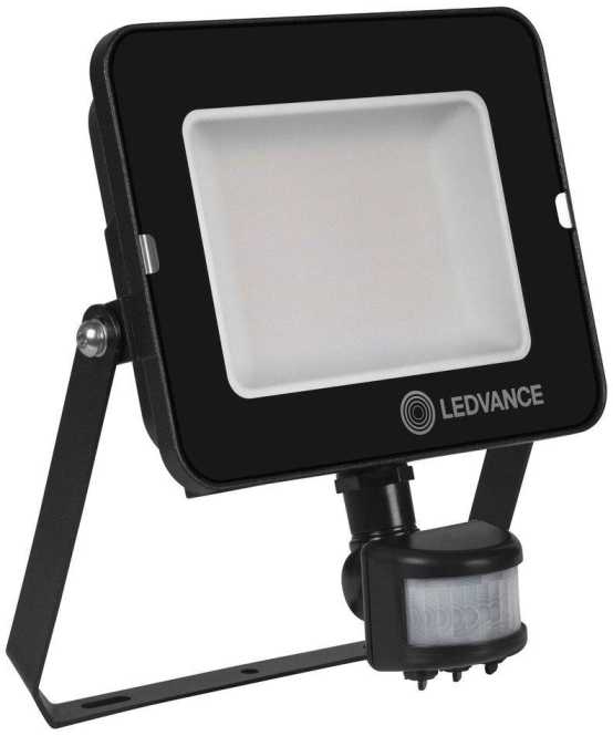 Scheinwerfer FLOODLIGHT COMPACT SENSOR 50W LED 840 symmetrische 100° schwarz 