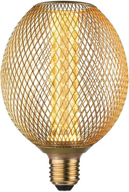 LED Globelampe Metallic Glow messing Spiral E27 200lm 4,2W 1800K 230V 