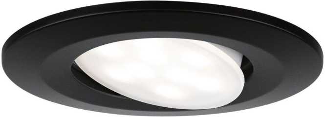 Einbauleuchte Set Calla IP65 rund schwenkbar LED 1x680lm 4000K 6W schwarz matt 