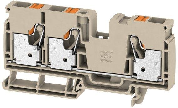 Durchgangs-Reihenklemme PUSH IN 10 mm² 1000V 57A Anzahl Anschlüsse: 3 