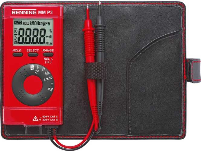 Digital-Multimeter Taschenformat 600 V AC/DC - 40 MOhm - MHz - µF inkl. Zubehör 