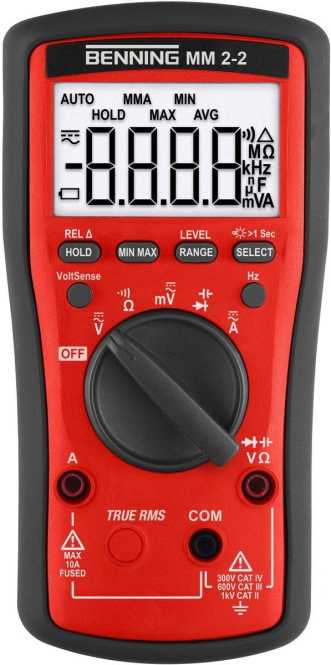 TRMS Digital-Multimeter 1000V AC/DC - 0,01 µA bis 10A AC/DC inkl. Zubehör 