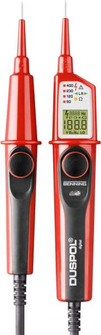 DUSPOL digital TRMS Spannungprüfer Cat IV 600 V Durchgang 1-polige Phase IP65 