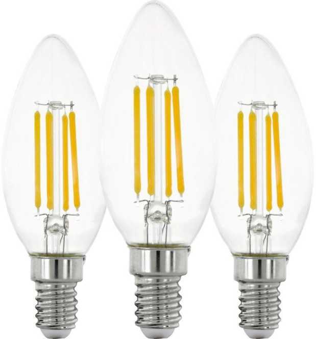 LED Kerzenlampe E14 Filament C35 7W 806lm 2700K 3er PACK 