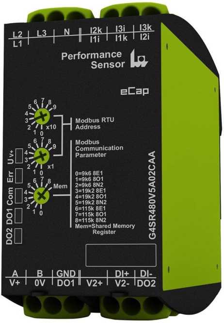 Energiezähler mit Modbus RTU 1 od. 3-phasig 480 V 5 A 