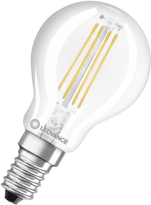 LED Tropfenlampe LED CLASSIC P Performance dimmbar 4,8W 827 Filament klar E14 
