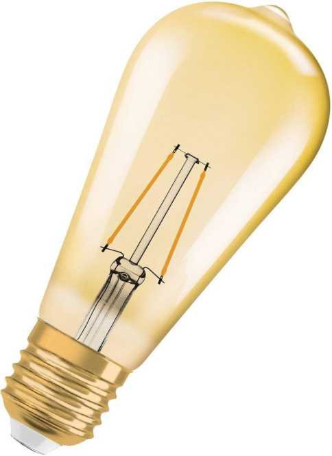 LED Lampe Vintage 1906 LED 22 2,5W 2400 K E27 