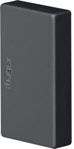 Endstück zu LF 20x33 mm graphitschwarz 