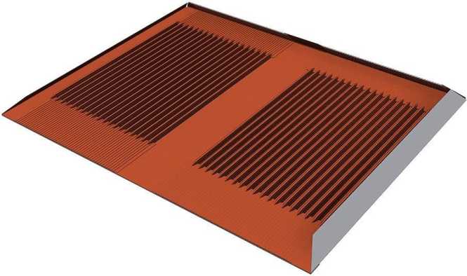 Beta-Platte Farbe Ziegelrot RAL 8004 Dachersatzziegel 