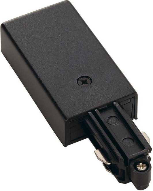 EINSPEISER für Hochvolt 1Phasen-Aufbauschiene schwarz Erde links 