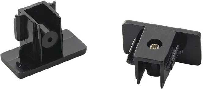 ENDKAPPEN für Hochvolt 1Phasen-Aufbauschiene schwarz 2 Stück 