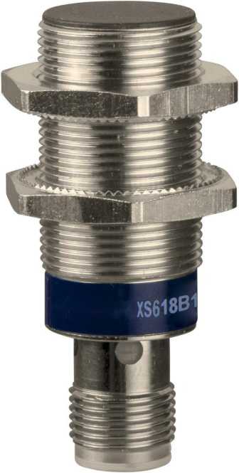 XS6-Indu. Näherungsschalter M18 L74mm Messing Sn 8mm 12-48 V DC M12 