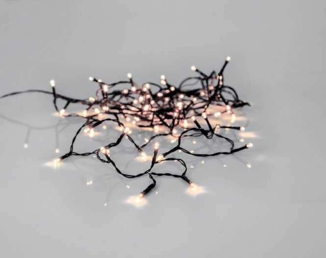 CRISPY ICE WHITE LED-Lichterkette 80 L-5600 Schwarz 