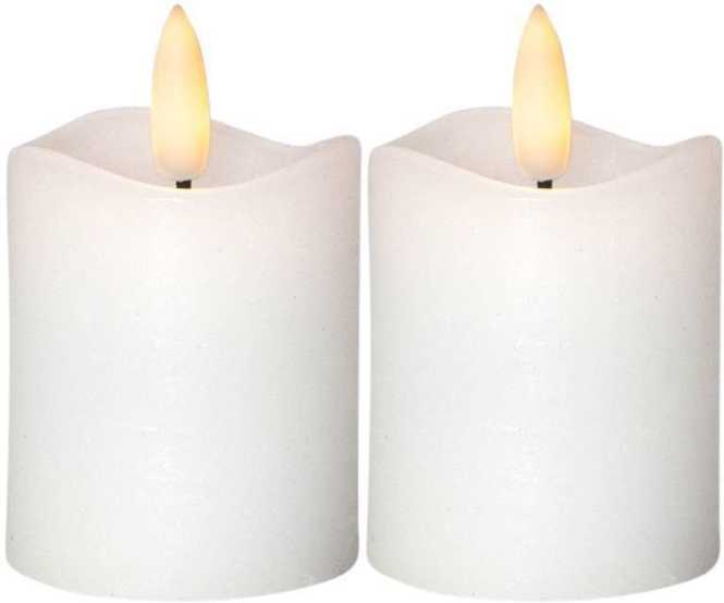FLAMME Set 2xLED-Kerze weiß 